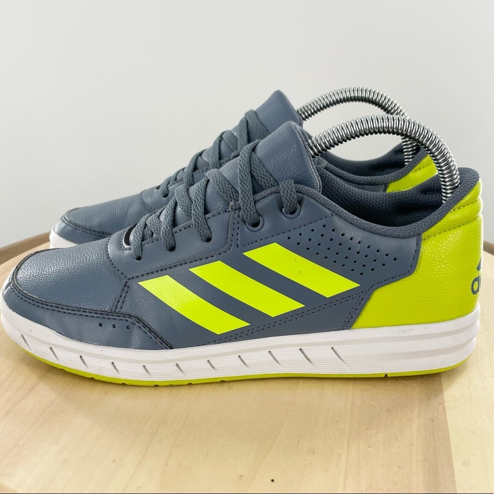 Adidas Alta Sport Men's Size 5 Blue Neon Green, Leather - Picture 3 of 9